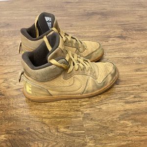 Boys tan Nike High Tops